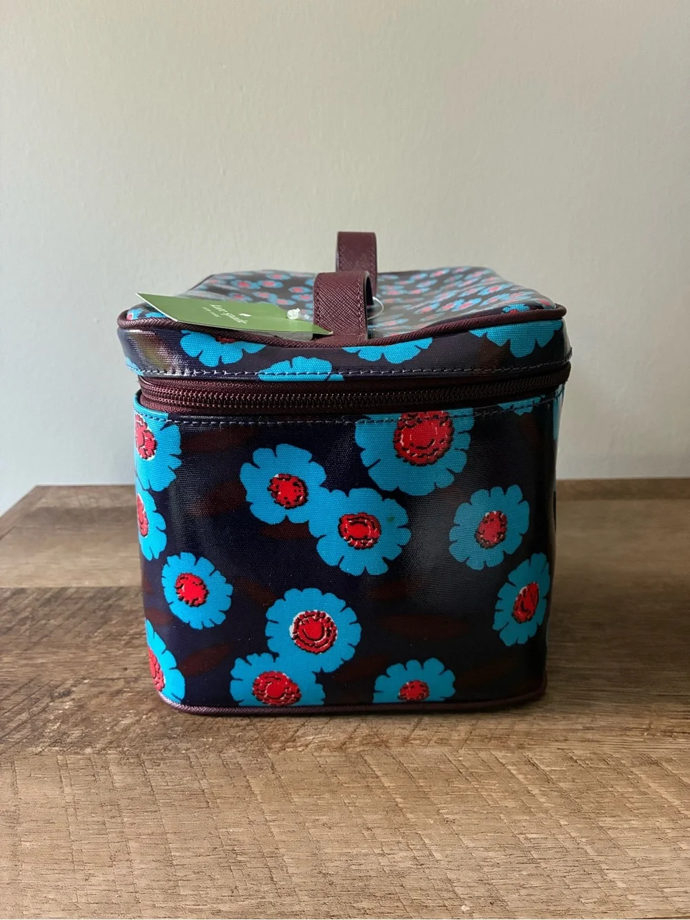 Kate Spade Natalie Cosmetic Case & Pouch Two Piece Set, Peacock Tangier Floral